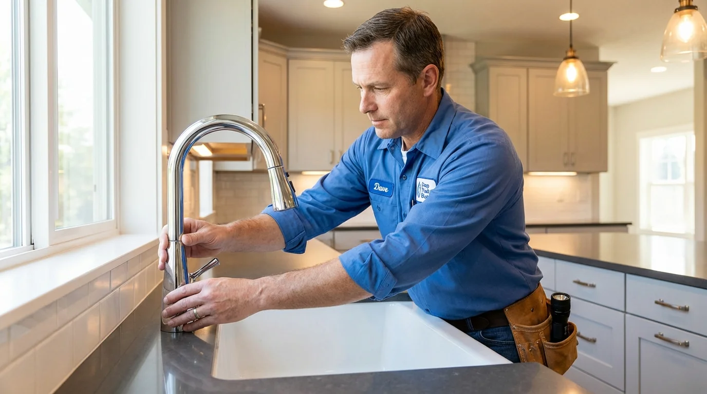 Kitchen faucet installation by Johns Plumbing LLC in Pioneer